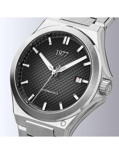 Montre 1977 Arsène Cadran Noir Bracelet Acier