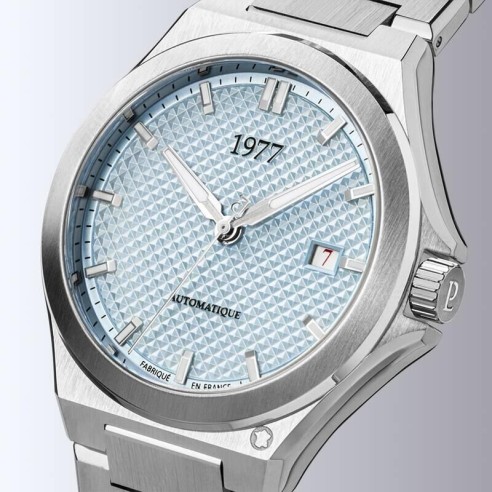 Montre 1977 Arsène Cadran Bleu Glacier Bracelet Acier