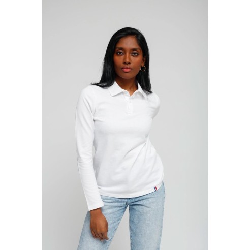Polo manche longue femme