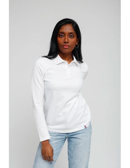 Polo manche longue femme