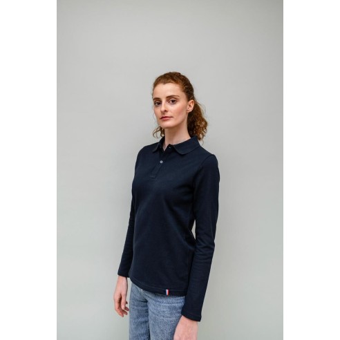 Polo manche longue femme