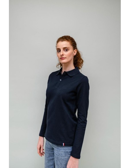 Polo manche longue femme
