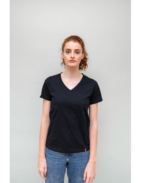 T-Shirt Col V Femme