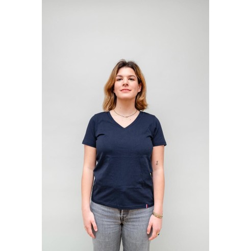 T-Shirt Col V Femme
