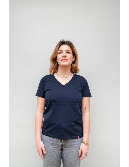 T-Shirt Col V Femme