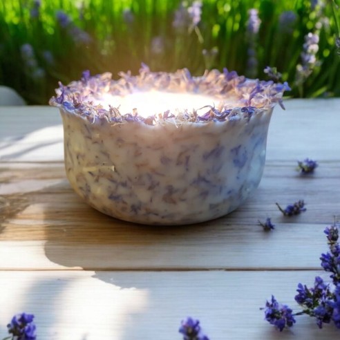 Bougie "La Relaxante" - Lavande & Bleuets | Maison Biette