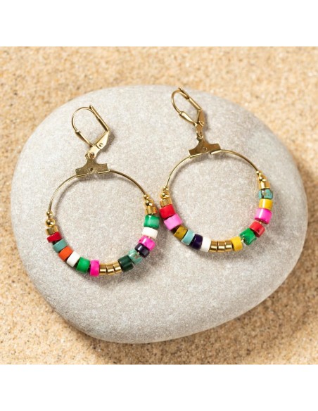 Chamarel boucles d'oreilles Retour de Plage