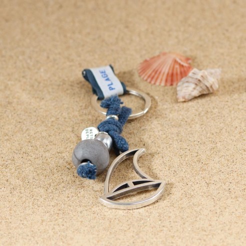 Voilier porte-clefs Retour de Plage