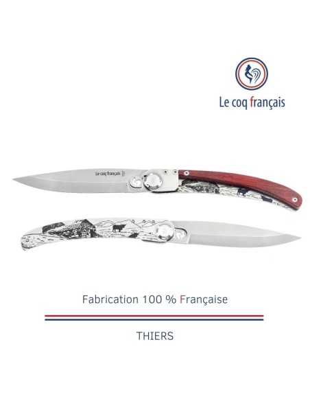 Couteau de poche Le Coq Original - Cantal - Red Heart