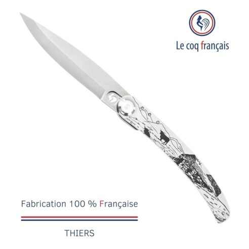 Couteau de poche Le Coq Original - Cantal - Red Heart