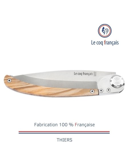 Couteau de poche Le Coq Original - Fromages d'Auvergne - Olivier