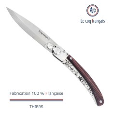 Couteau de poche Le Coq Original - Vercingétorix - Bois de Violette 2