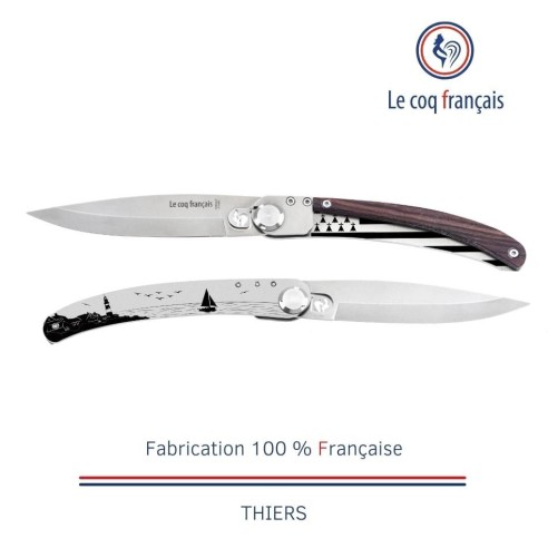Couteau de poche Le Coq Original - Bretagne - Bois de Violette