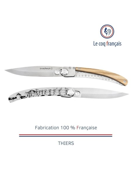 Couteau de poche Le Coq Original - Ch√¢teau de la Loire - Olivier