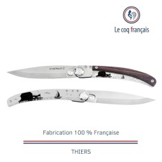 Couteau de poche Le Coq Original - Charente Atlantique - Bois de Violette