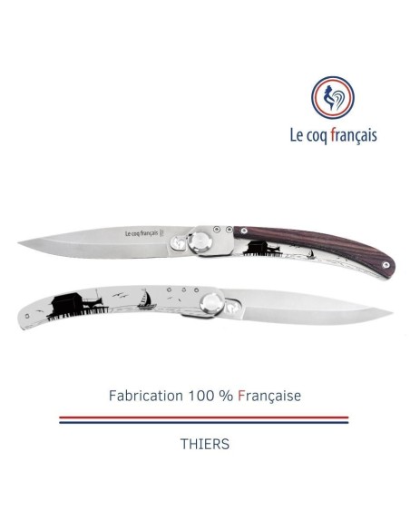 Couteau de poche Le Coq Original - Charente Atlantique - Bois de Violette