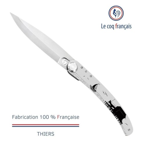 Couteau de poche Le Coq Original - Charente Atlantique - Bois de Violette