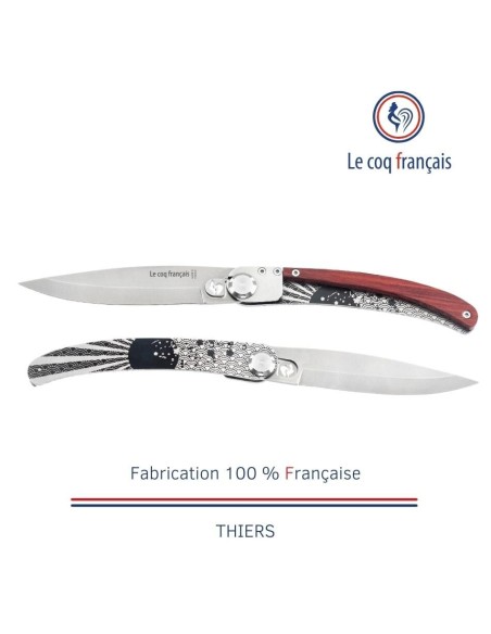 Couteau de poche Le Coq Original - Soleil Levant - Red Heart