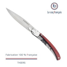 Couteau de poche Le Coq Original - Soleil Levant - Red Heart 2