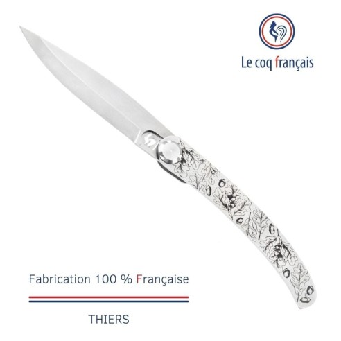 Couteau de poche Le Coq Original - Chêne - Olivier