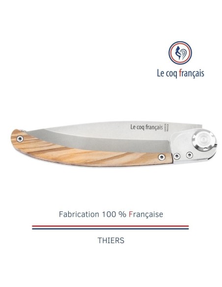 Couteau de poche Le Coq Original - Chêne - Olivier