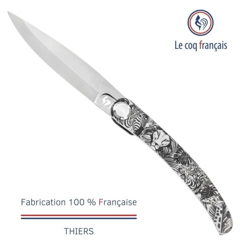 Couteau de poche Le Coq Original - Safari - Red Heart