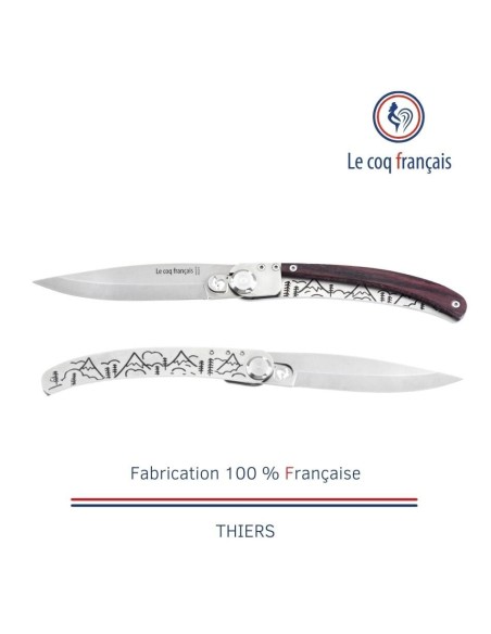 Couteau de poche Le Coq Original - Campagne - Bois de Violette