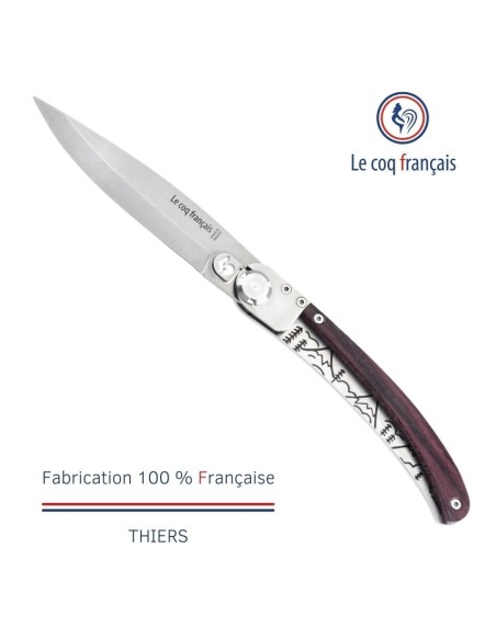 Couteau de poche Le Coq Original - Campagne - Bois de Violette