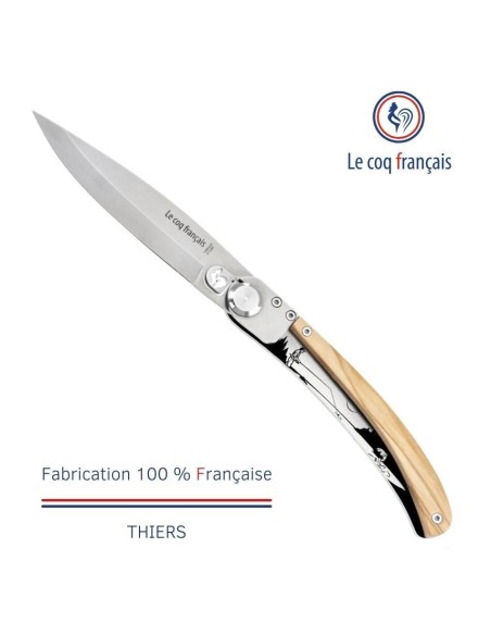 Couteau de poche Le Coq Original - Rivière - Olivier
