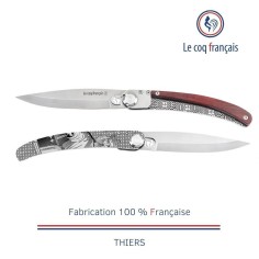 Couteau de poche Le Coq Original - Charlemagne - Red Heart