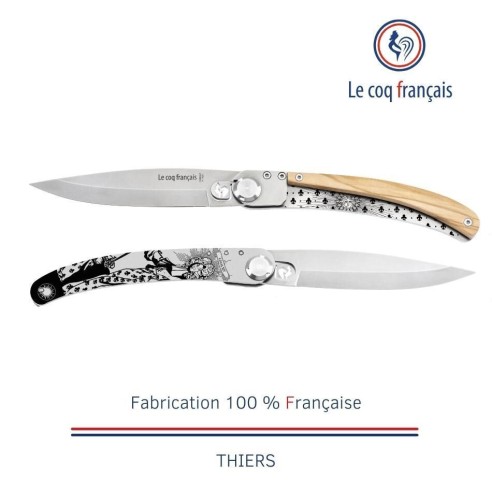 Couteau de poche Le Coq Original - Louis XIV - Olivier