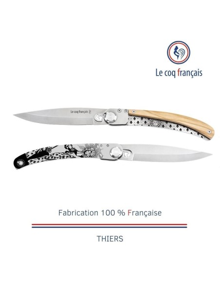 Couteau de poche Le Coq Original - Louis XIV - Olivier