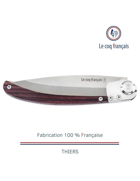 Couteau de poche Le Coq Original - Charles de Gaulle - Bois de Violette