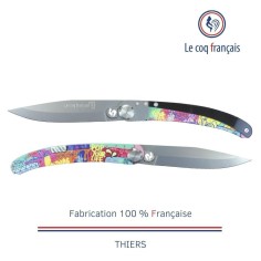 Couteau de poche Le Coq Original - Pop Art Pop Your Life by Pepop - Acrylique Noir