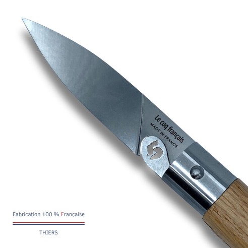 Carte Duo standard - Couteau de poche Le Coq Authentique standard - manche chêne + étui