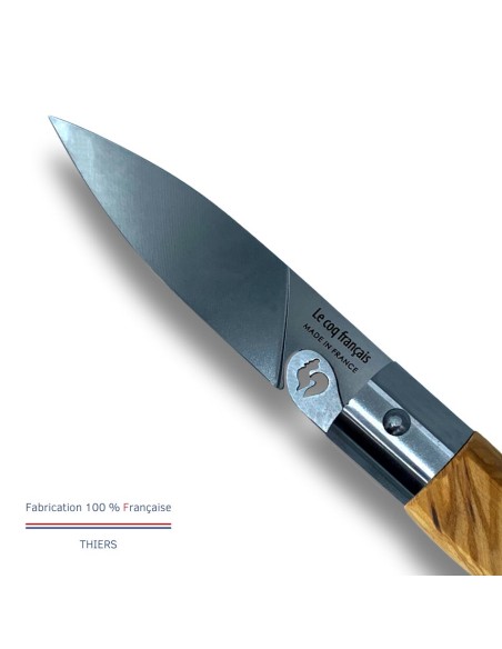 Carte Duo standard - Couteau de poche Le Coq Authentique standard - manche olivier + étui