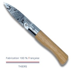 Carte Duo Nature - Couteau de poche Le Coq Authentique Chêne - manche chêne + étui 2