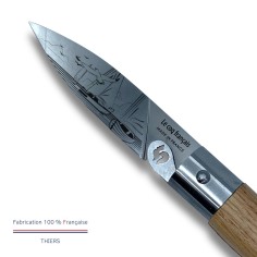 Carte Duo Nautique - Couteau de poche Le Coq Authentique Nautique Voilier - manche chêne + étui 2