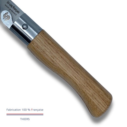 Carte Duo Montagne - Couteau de poche Le Coq Authentique Hiver - manche chêne + étui