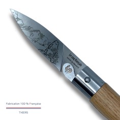 Carte Duo Montagne - Couteau de poche Le Coq Authentique Été - manche chêne + étui 2