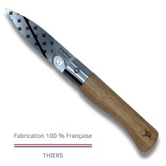 Carte Duo Le Bourbonnais - Couteau de poche Le Coq Authentique Le Bourbonnais - manche chêne + étui 2