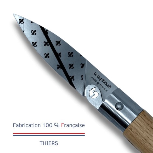 Carte Duo Le Bourbonnais - Couteau de poche Le Coq Authentique Le Bourbonnais - manche chêne + étui