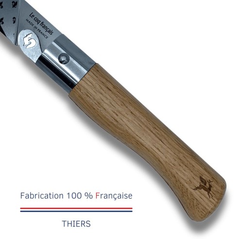 Carte Duo Le Bourbonnais - Couteau de poche Le Coq Authentique Le Bourbonnais - manche chêne + étui