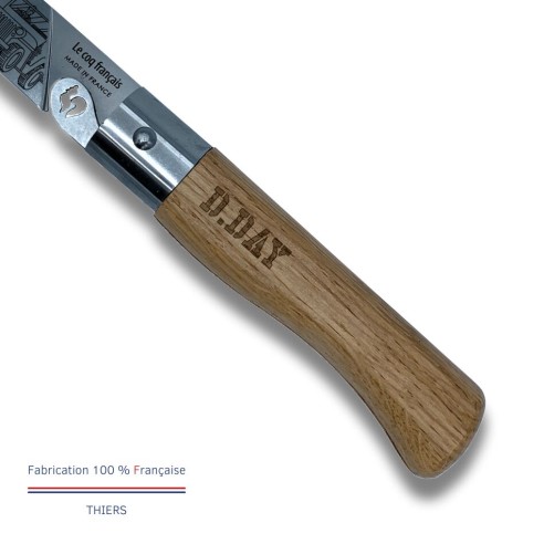 Carte Duo Le D-Day - Couteau de poche Le Coq Authentique Le D-Day - manche chêne + étui