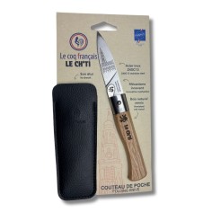 Carte Duo Le Ch'ti - Couteau de poche Le Coq Authentique Le Ch'ti - manche chêne + étui
