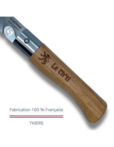 Carte Duo Le Ch'ti - Couteau de poche Le Coq Authentique Le Ch'ti - manche chêne + étui