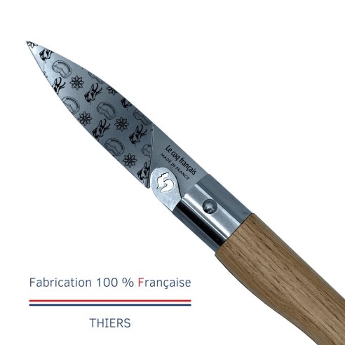 Carte Duo Le Savoyard - Couteau de poche Le Coq Authentique Le Savoyard - manche chêne + étui