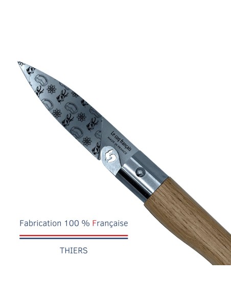 Carte Duo Le Savoyard - Couteau de poche Le Coq Authentique Le Savoyard - manche chêne + étui