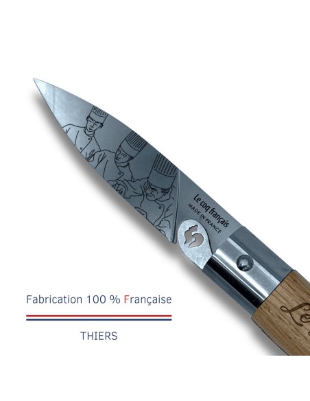 Carte Duo Le Lyonnais - Couteau de poche Le Coq Authentique Le Lyonnais - manche chêne + étui