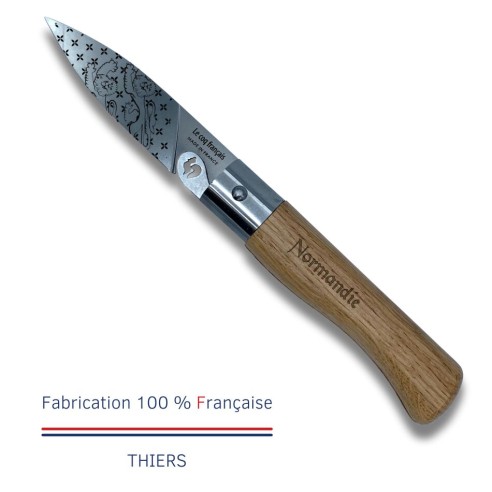 Carte Duo Le Méditerranéen - Couteau de poche Le Coq Authentique Le Méditerranéen - manche chêne + étui